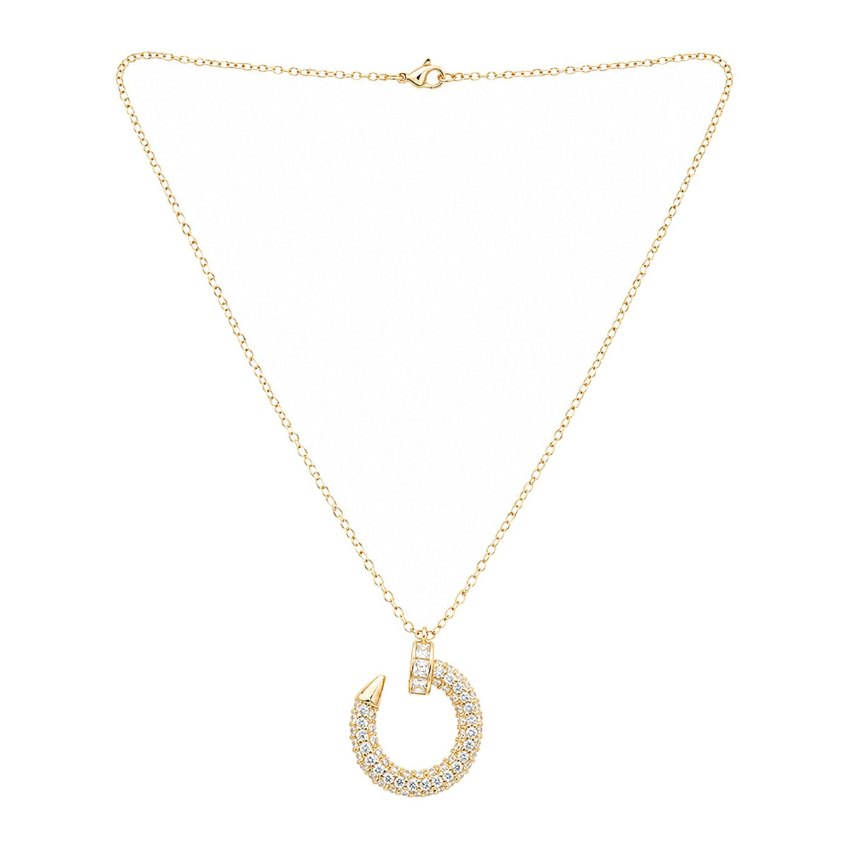 Nira Pave Circle Pendant