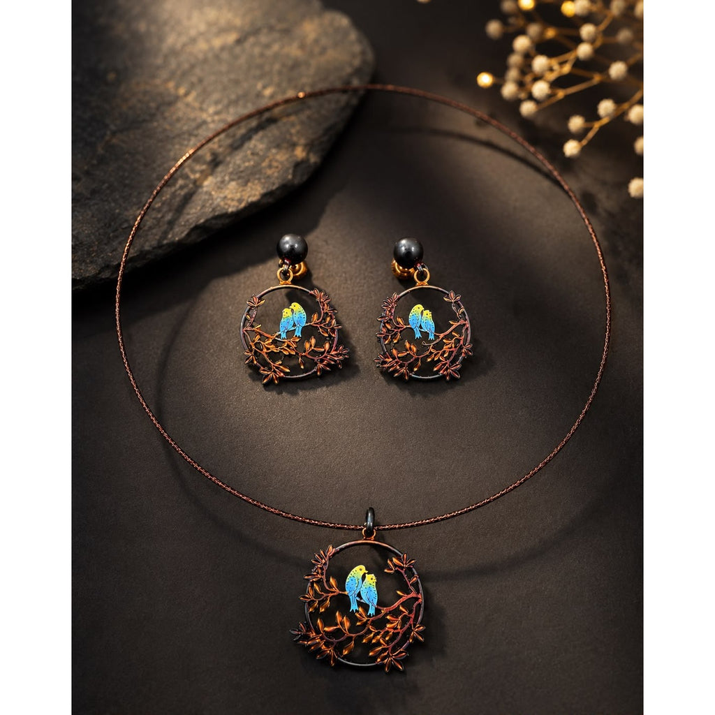 Lovebirds Pendant Set