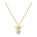 Amba Plumeria Solitaire Necklace