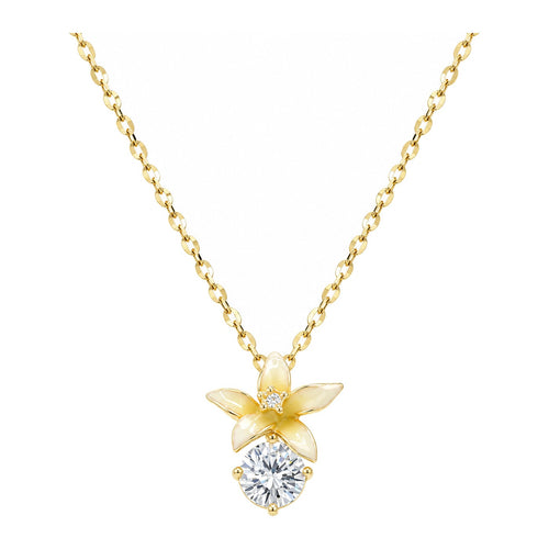 Amba Plumeria Solitaire Necklace