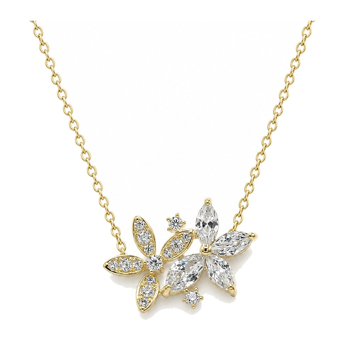 Kalika Marquise Cluster Necklace