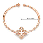 Meera Flower Pave Cuff
