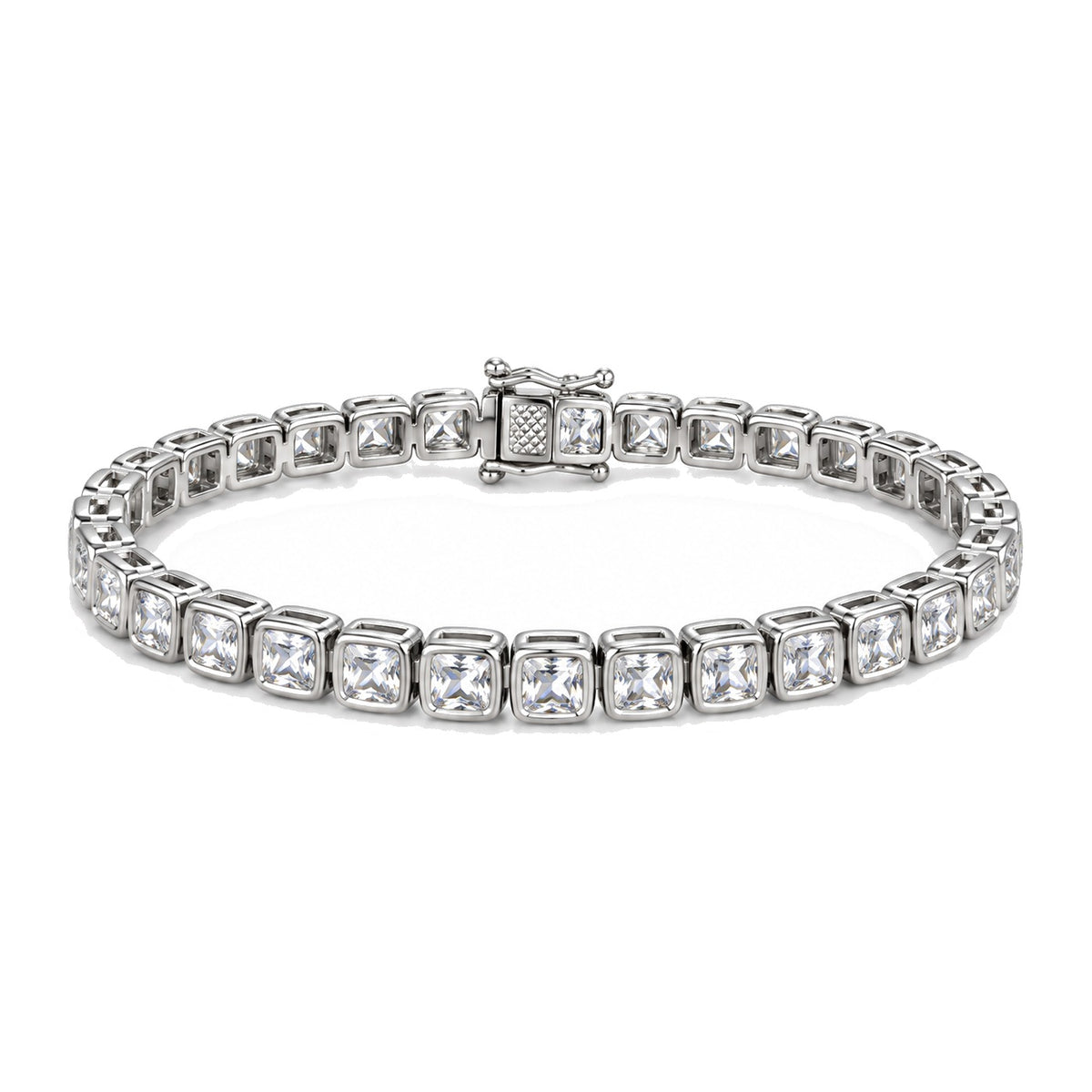 Heera Cushion-Cut Tennis Bracelet