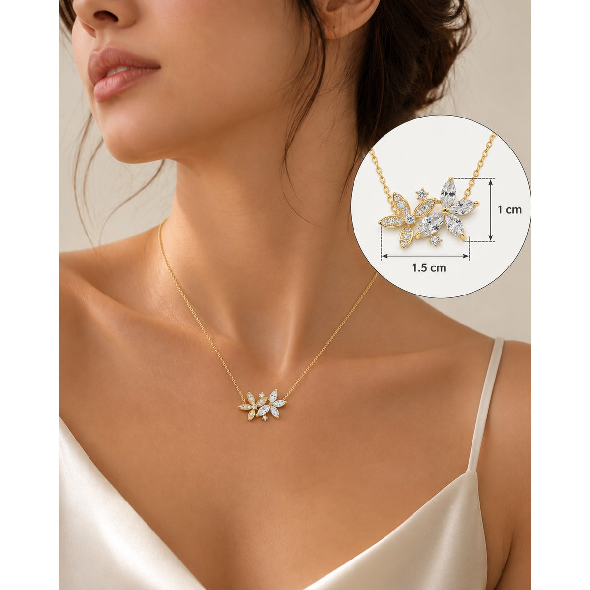 Kalika Marquise Cluster Necklace