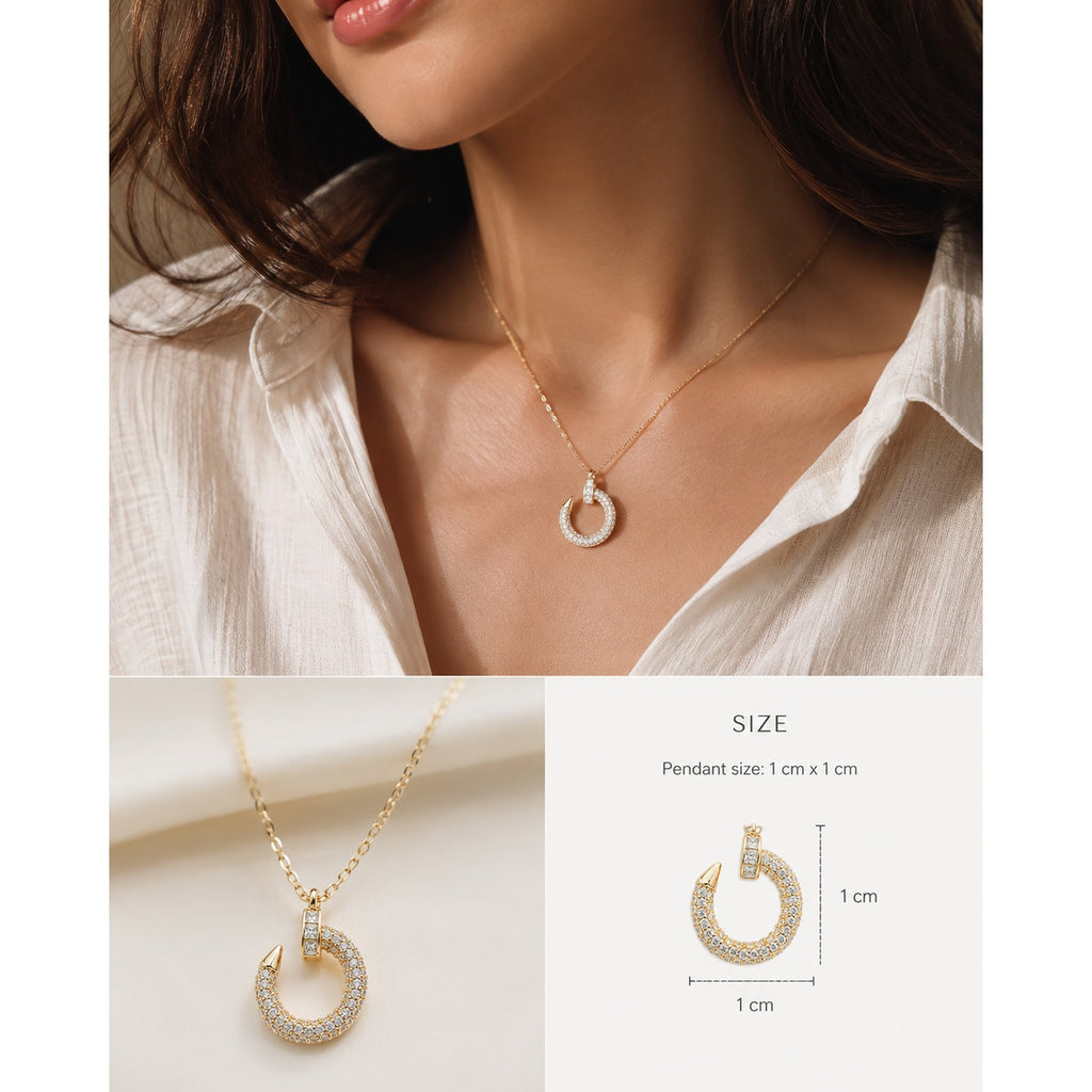 Nira Pave Circle Pendant