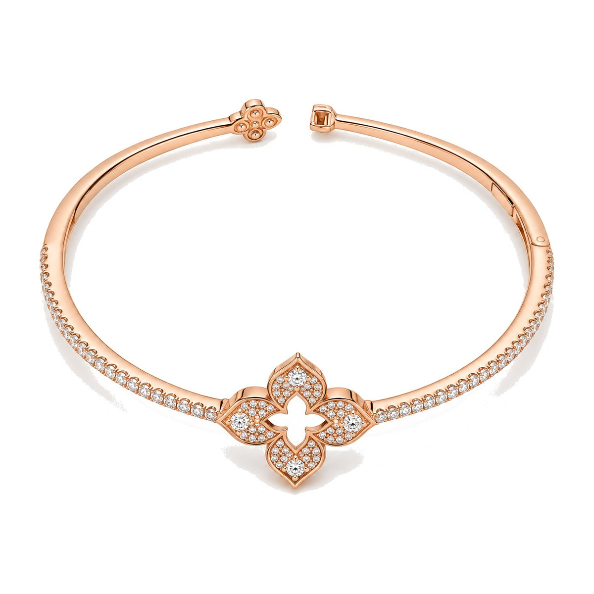 Meera Flower Pave Cuff