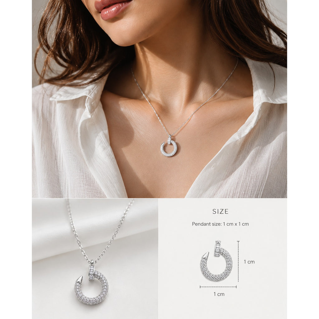Nira Pave Circle Pendant