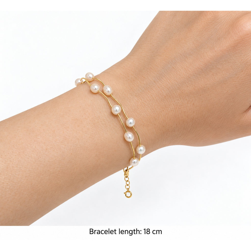 Nirali Twin Pearl Bracelet