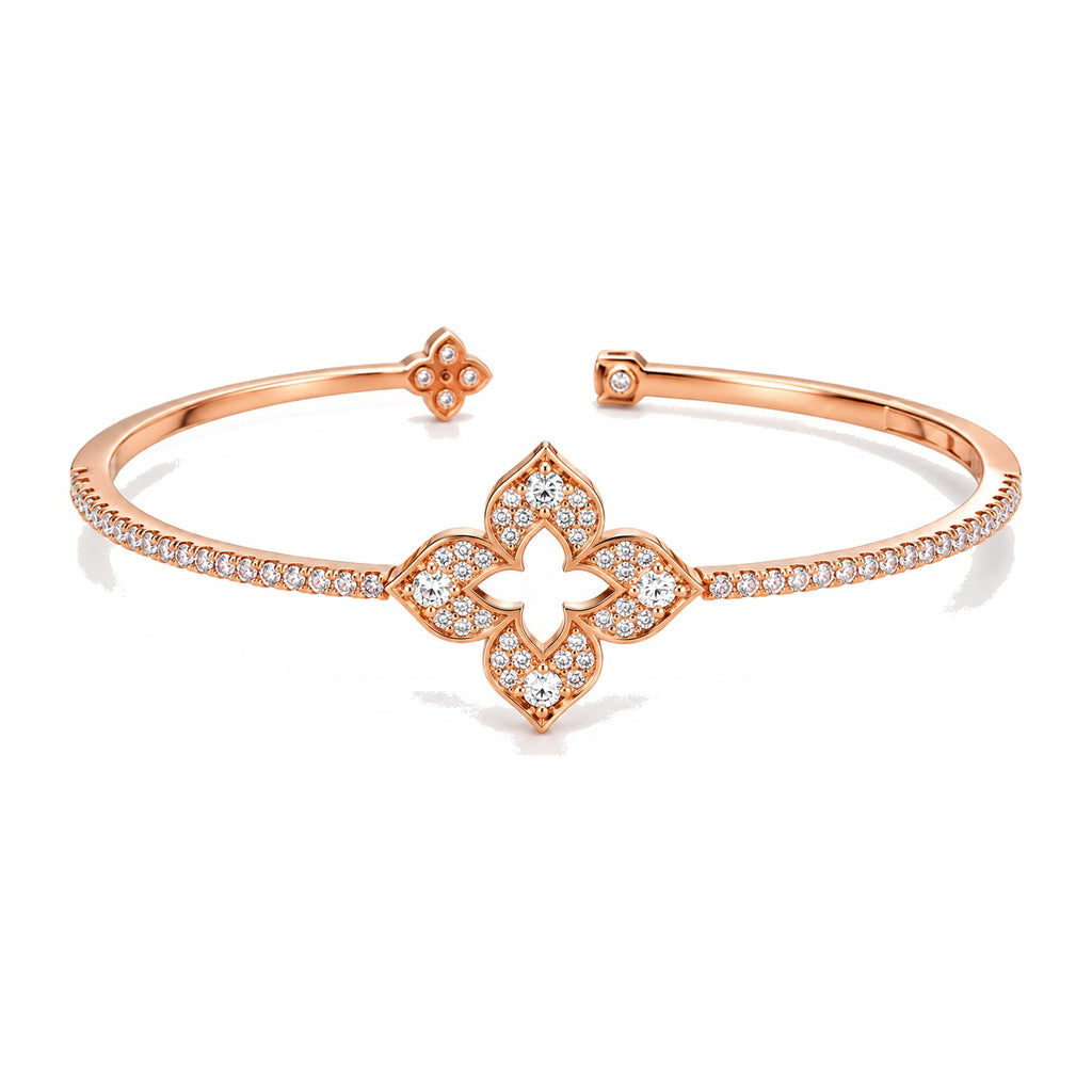 Meera Flower Pave Cuff