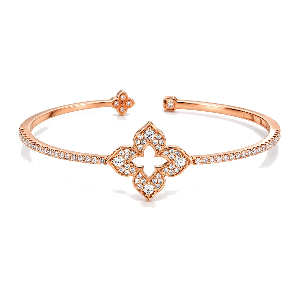 Meera Flower Pave Cuff