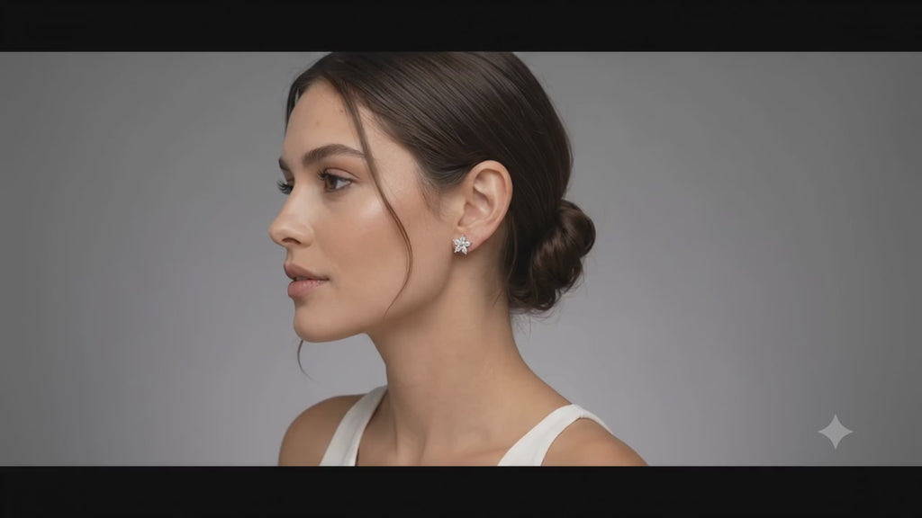 Juhi Marquise Flower Stud Earrings video