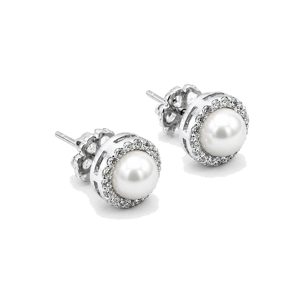 Moti Pearl Halo Stud Earrings